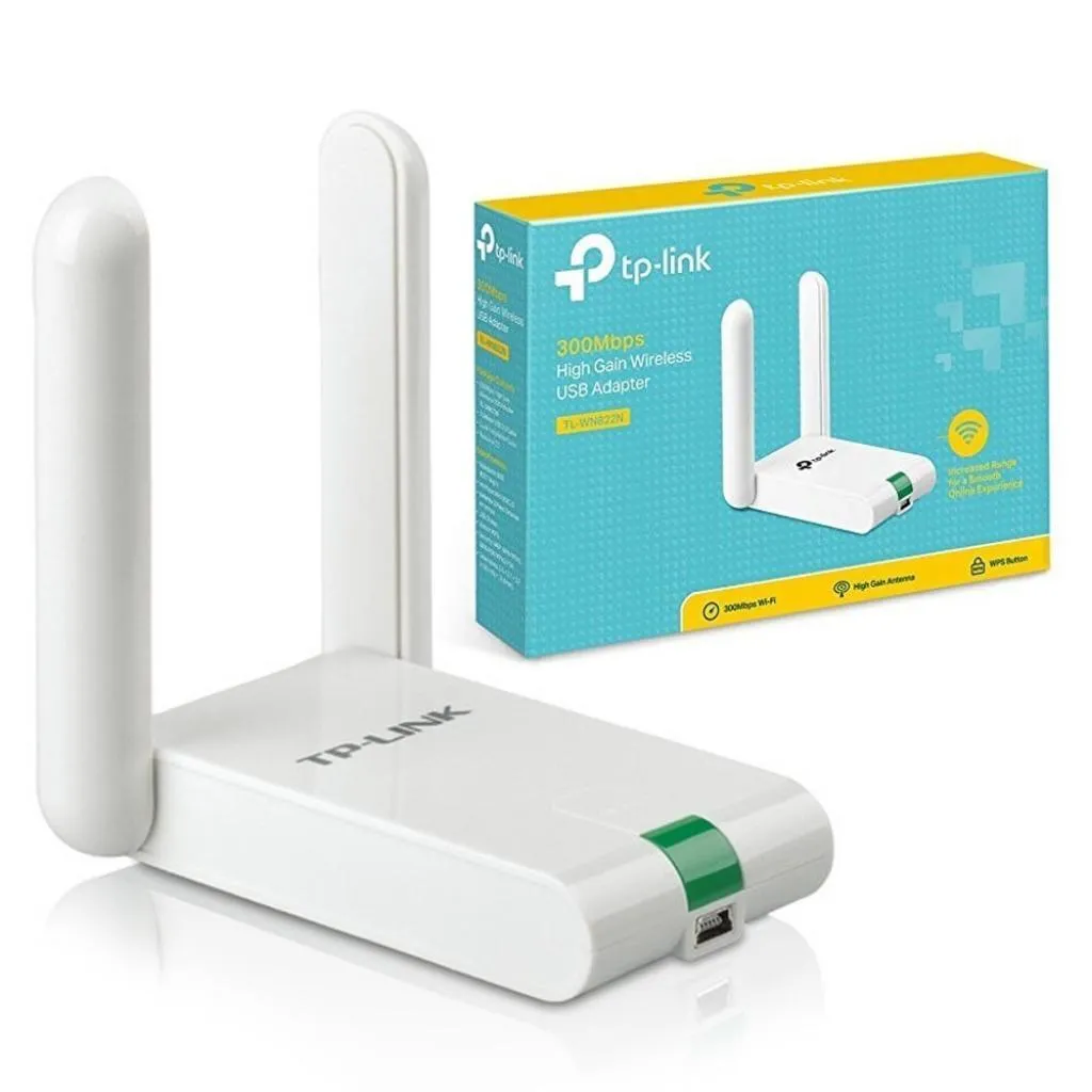 Adaptador USB Wireless Tp-Link TL-WN822N 300Mbps Com Duas Antenas
