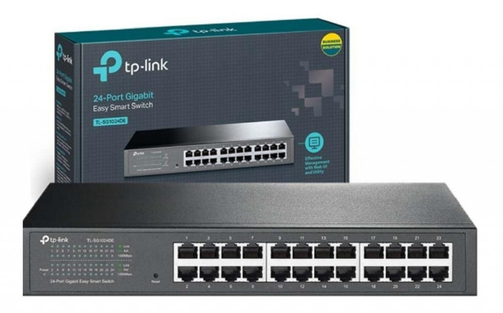 Hub 24 Portas Tp-Link TL-SG1024DE Inteligente