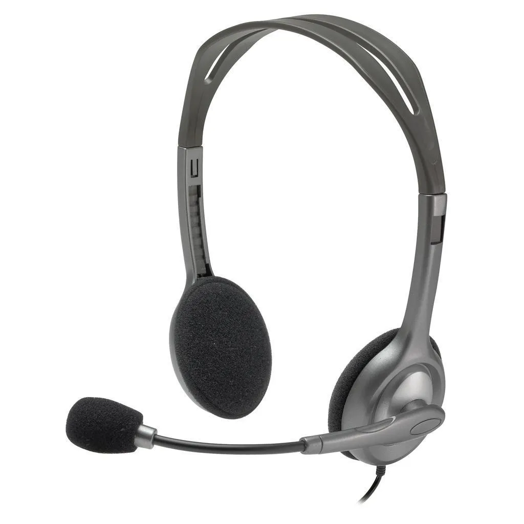 Headset Logitech H111 - 981-000612 Com Microfone Para Computador
