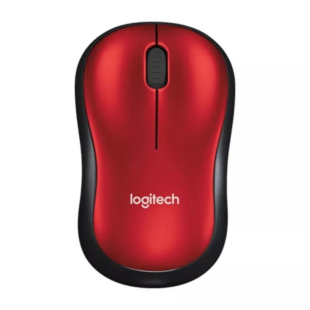 MOUSE LOGITECH M185 VERMELHO/PTO S/FIO 910-003635