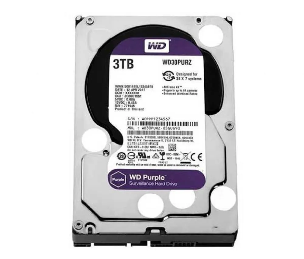 hd sata3  3tb wd purple wd33purz