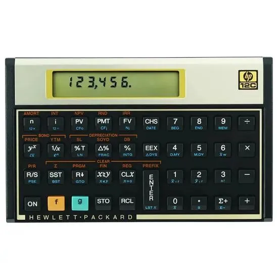 Calculadora Hp 12C Dourada Financeira PT
