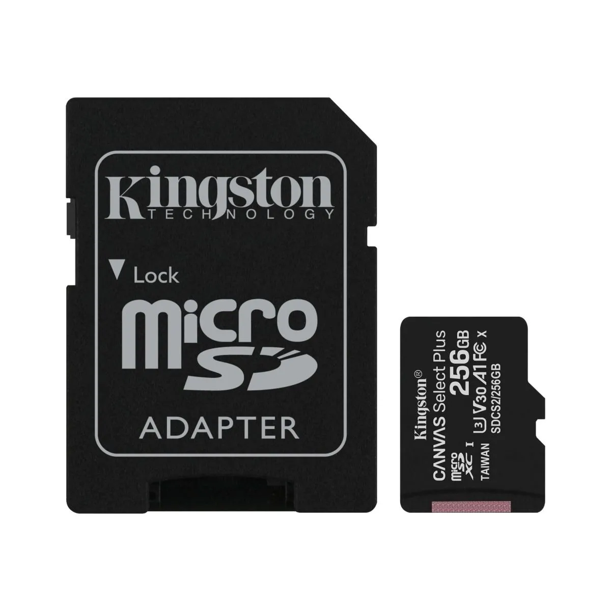Memória Micro SD Kingston Canvas Plus 100 MB/S 256 GB (SDCS2/256GB)