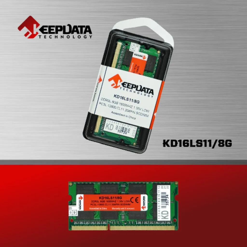 Memória RAM DDR3L 8GB 1600 Keepdata KD16LS11/8G