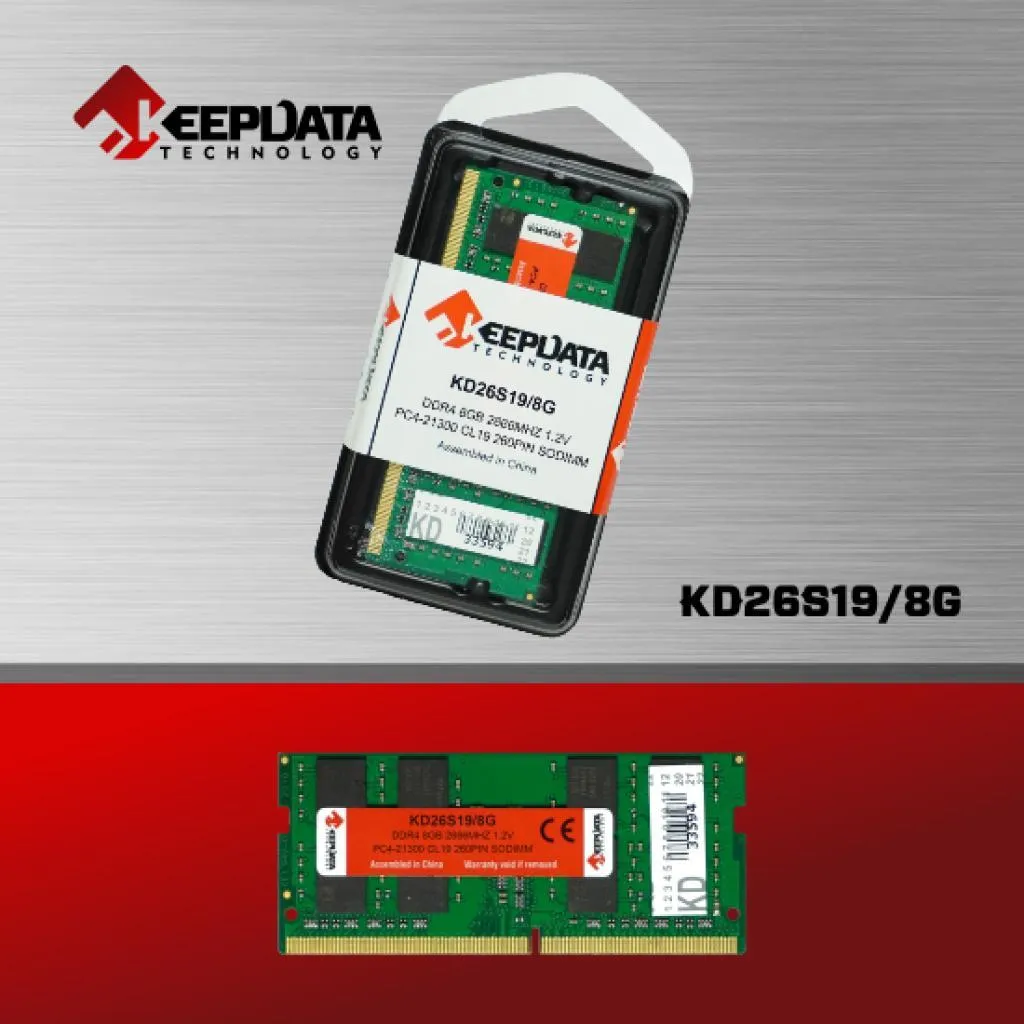 Memória DDR4 8GB 2666MHz Keepdata KD26S19/8G Para Notebook