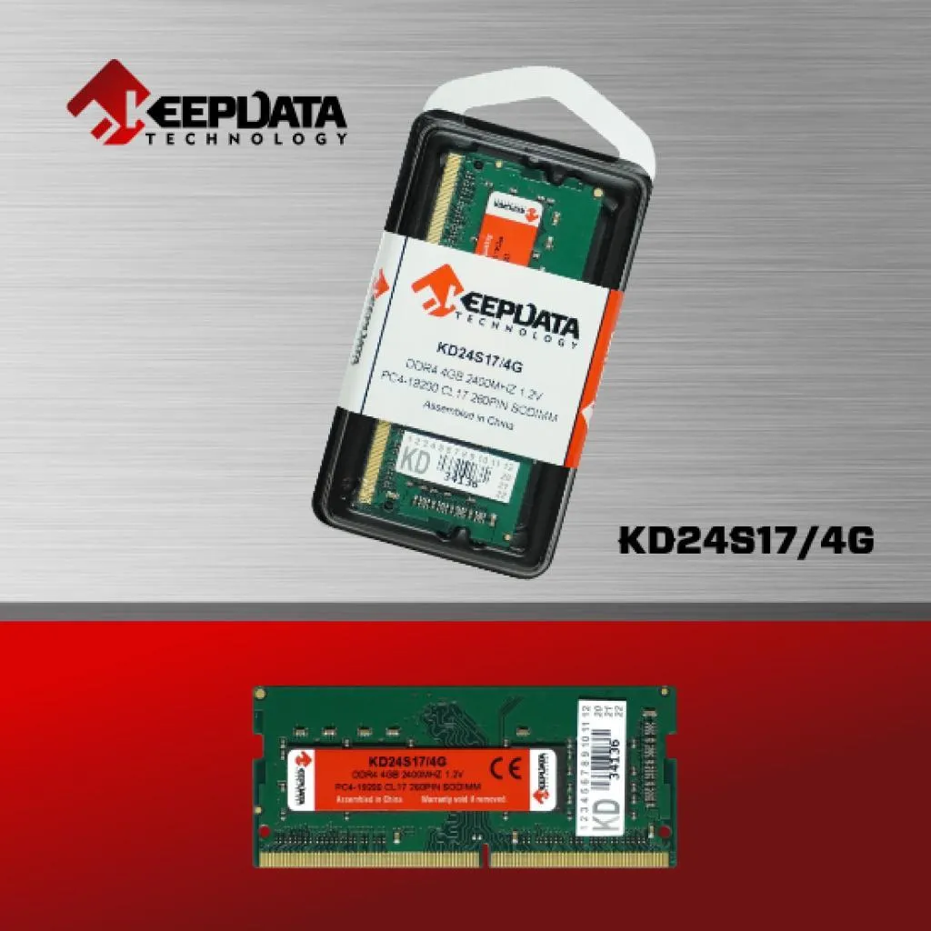 Memória Para Notebook DDR4 4GB 2400MHz Keepdata KD24S17/4G