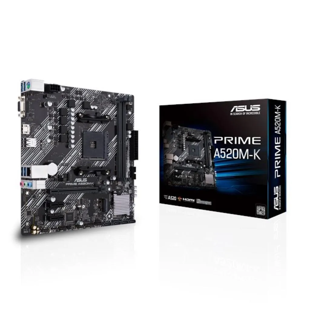 Anúncio: Placa Mãe Amd AM4 Asus Prime A520M-K Micro Atx