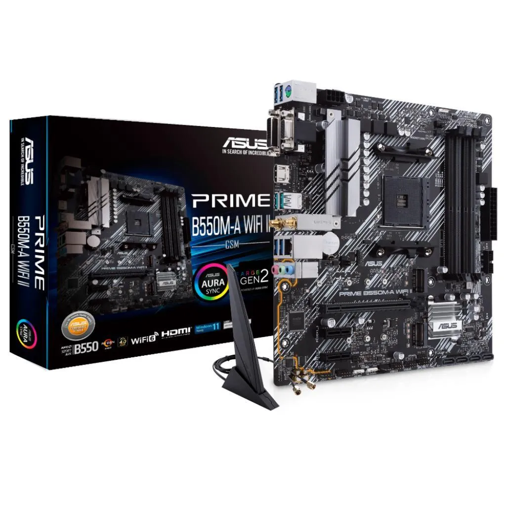 Anúncio: Placa Mãe Amd AM4 Asus B550M-A Prime WIFI Ii Micro-Atx