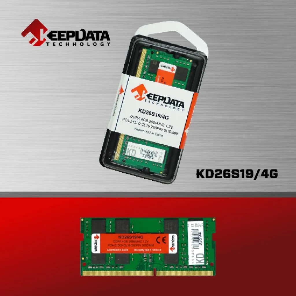 Memória Para Notebook DDR4 4GB 2666MHz Keepdata KD26S19/4G