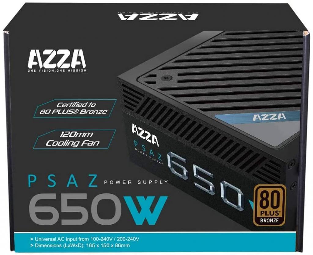 Fonte 650W Azza PSAZ-650 80 Plus Bronze
