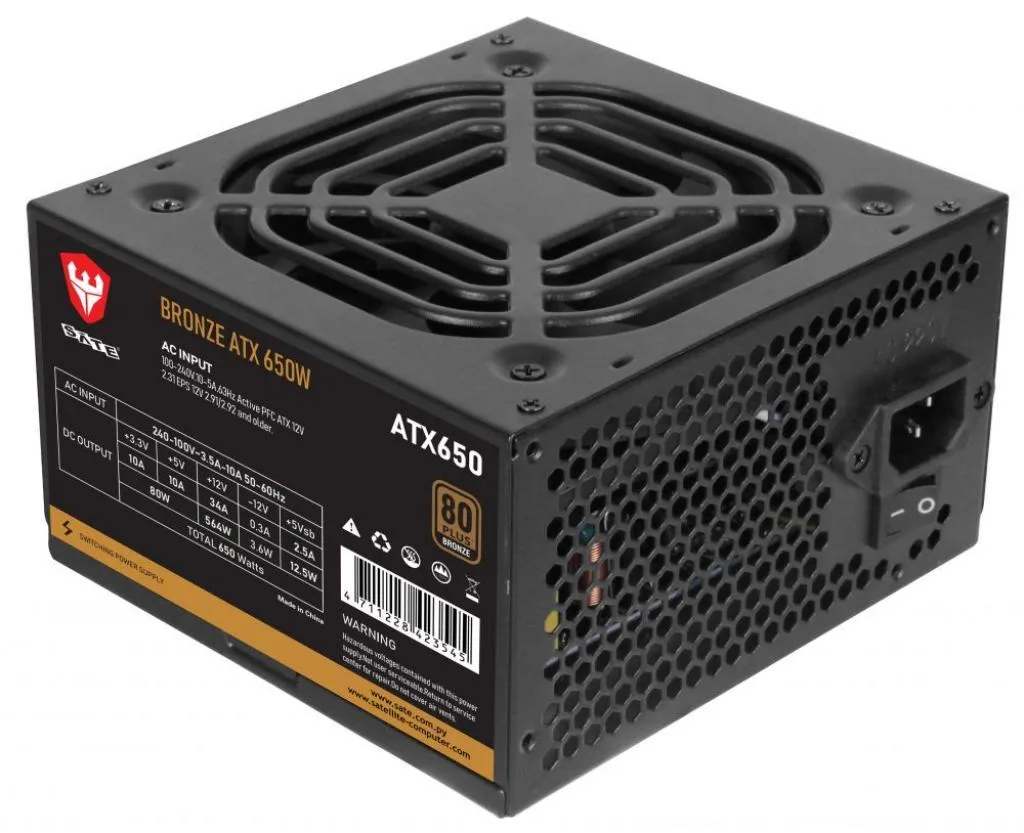 Fonte 650W Satellite 650WBZ Bronze 80PLUS (IVA)