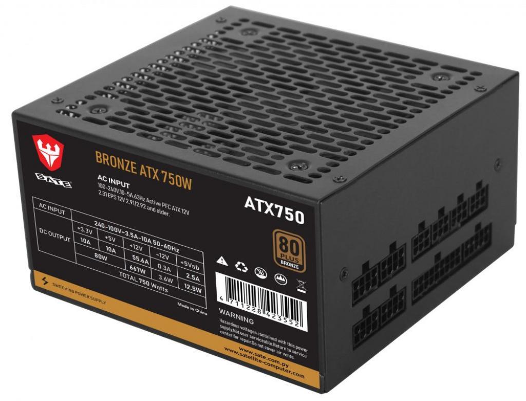 Fonte 750W Satellite 750WBZ Bronze 80PLUS Fm