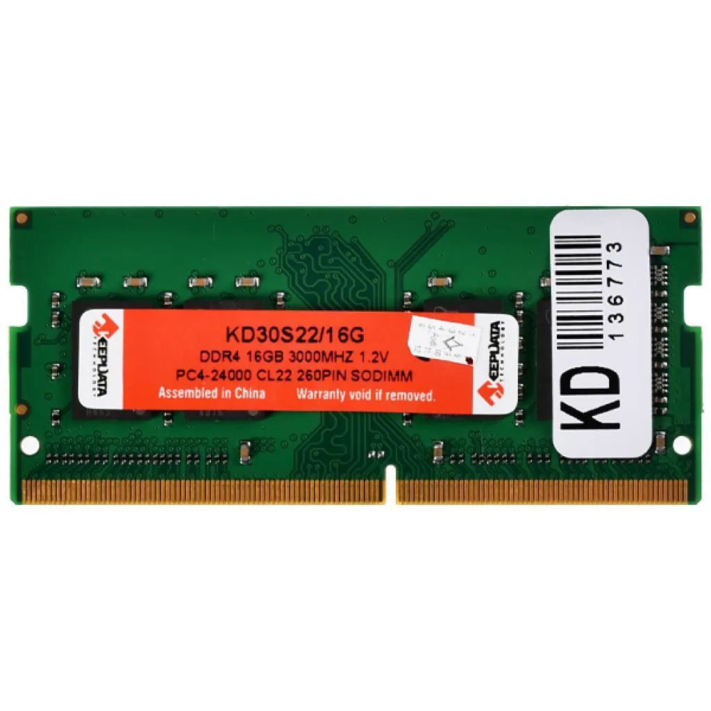 Memória Para Notebook DDR4 16GB 3200MHz Keepdata KD32S22/16G