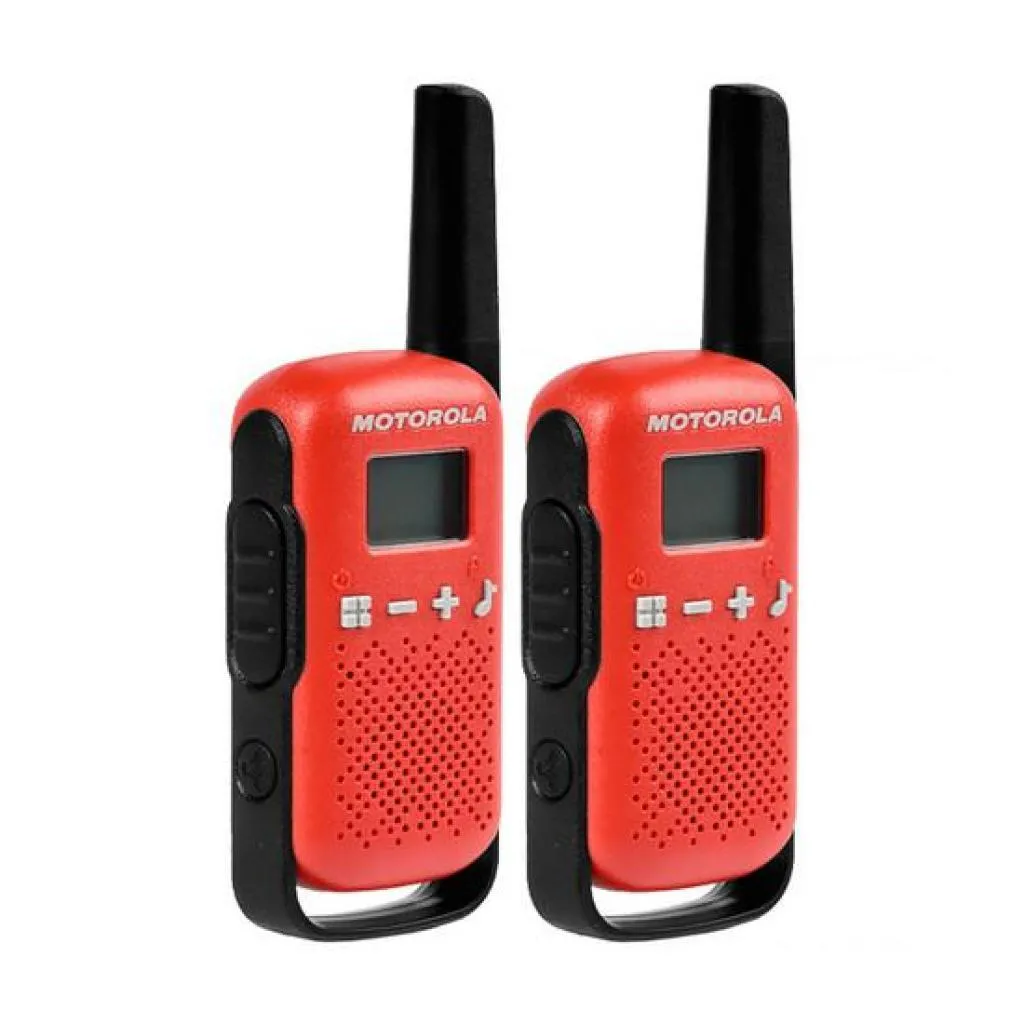 Walkie Talkie Motorola T110 Alcance 25KM Vermelho/Preto