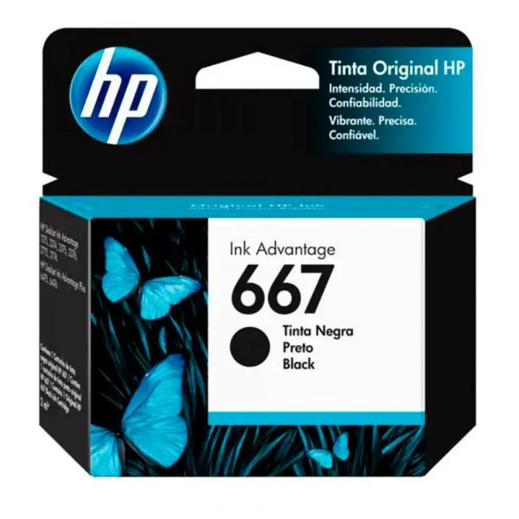 Cartucho Hp 667 3YM79AL Preto Original