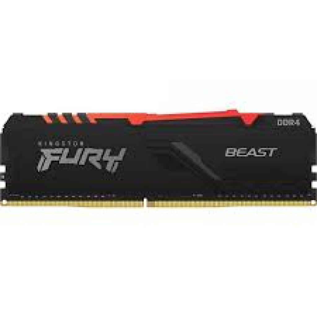 Memóriaória RAM Kingston Fury Beast Rgb DDR4 8GB 3200MHz