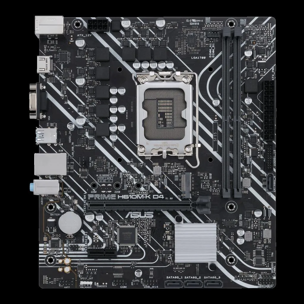 Anúncio: Placa Mãe Intel 1700 Asus H610M-K Prime D4 Chipset H610 DDR4 Matx