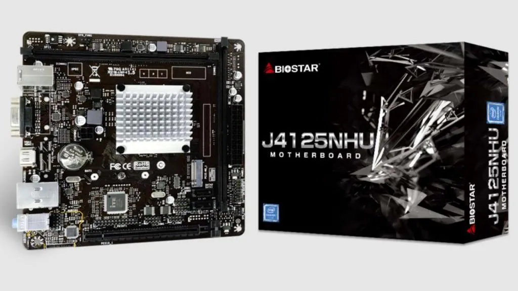 Placa Mãe Com Processador Biostar J4125NHU Itx Intel Celeron J4125U