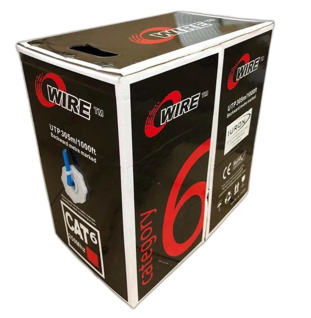 Cabo UTP CAT6 Iuron Owire 4P 24AWG BC (100%) Cobre