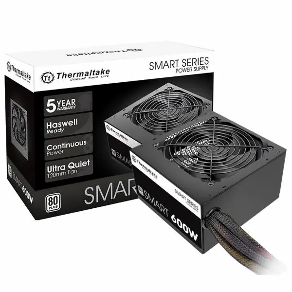 Anúncio: Fonte Thermaltake Smart Series 600W ATX Não Modular 80 Plus White - SPD-0600P