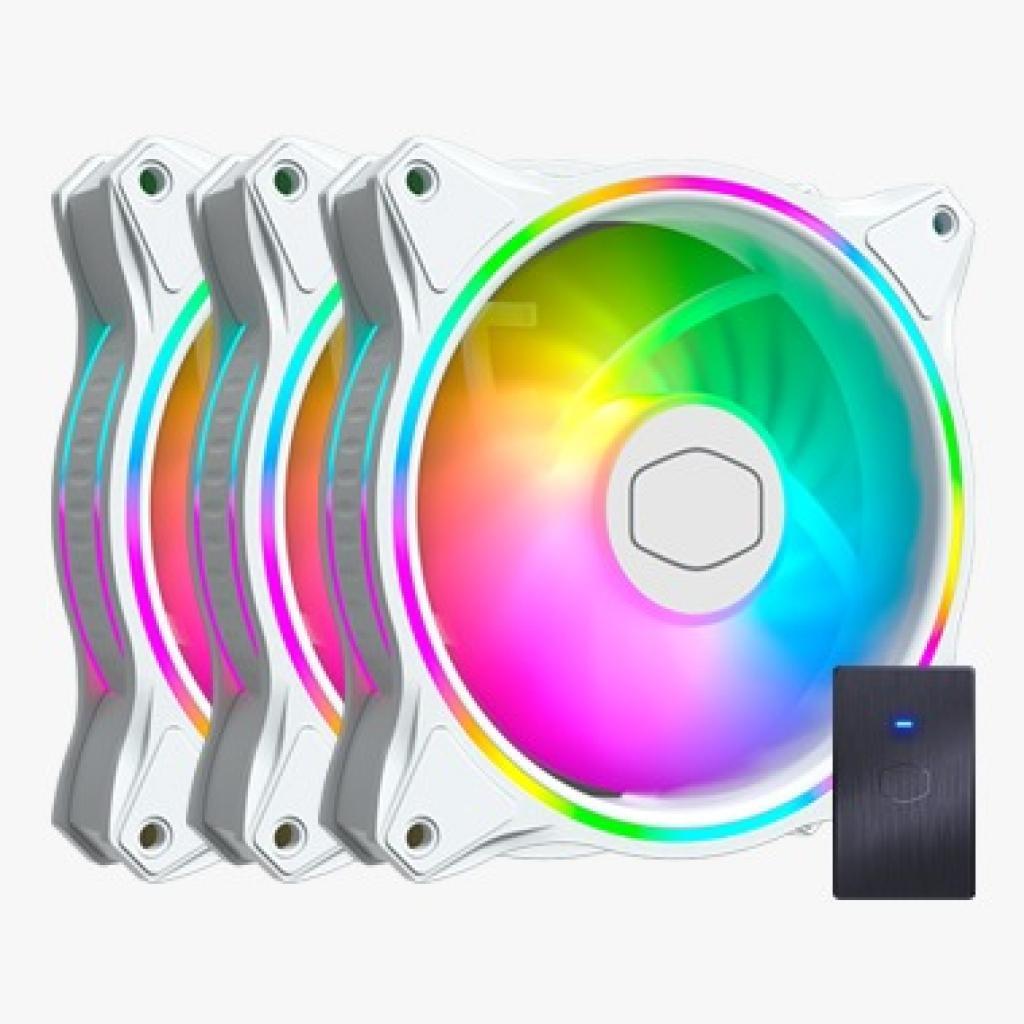 Cooler Gabinete Cooler Masterfan MF120 Halo 3x1 White Rgb