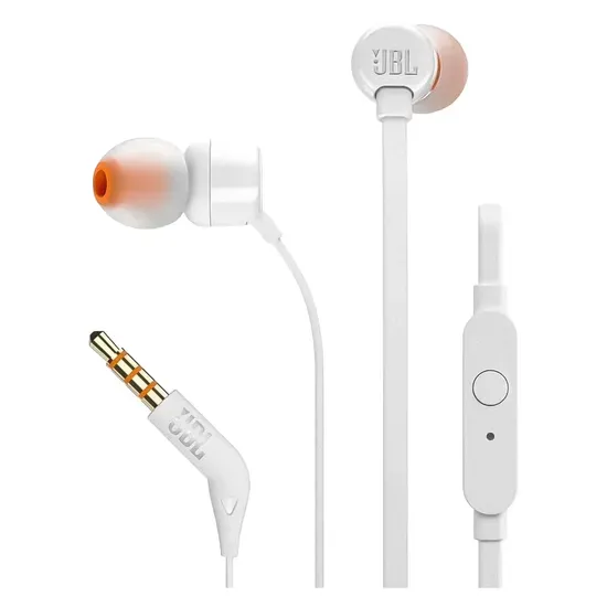 Fone Jbl Tune 110 1.1M Branco - Cabo/Microfone