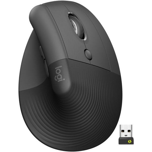 Mouse Logitech Lift Vertical Ergonômico, Bluetooth - Preto (910-006466)