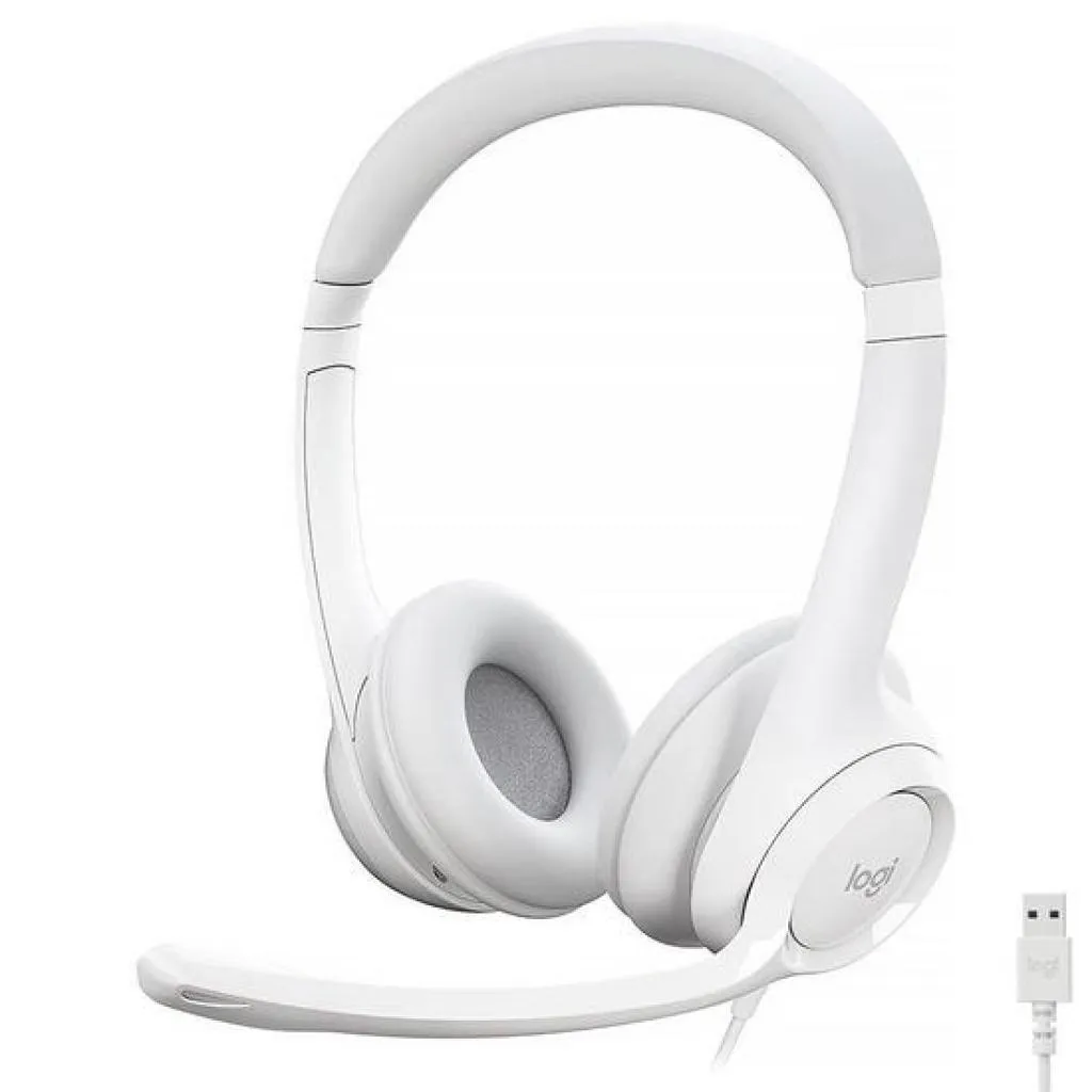 FONE LOGITECH H390 CLEARCHAT COMFORT USB BRANCO