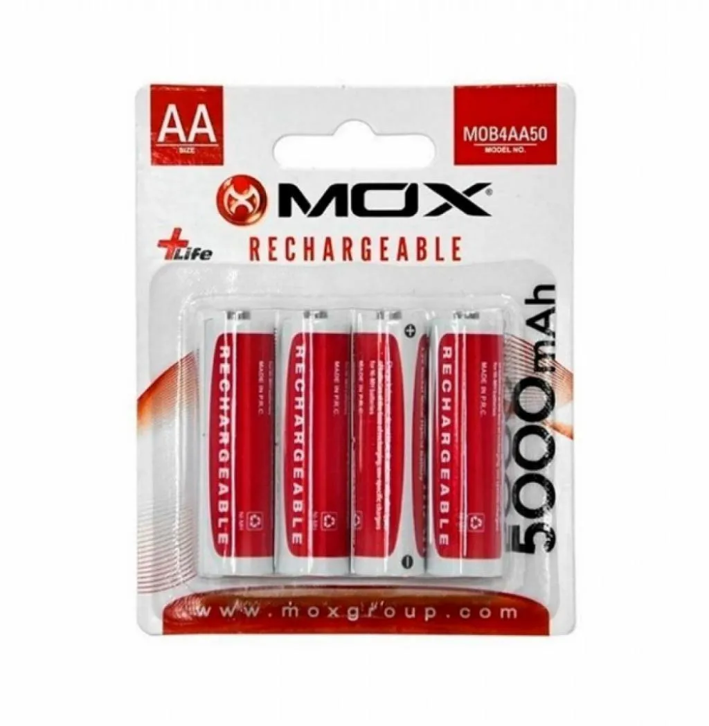 Pilha Recarregável Mox Aa 5000mAh com 4