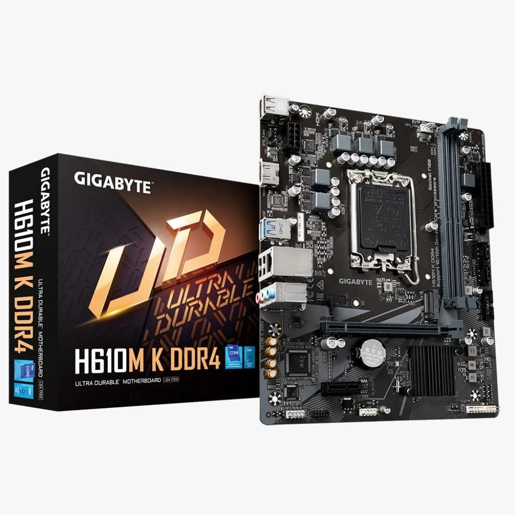 Placa-Mãe Intel 1700 Gigabyte H610M K DDR4 Micro Atx