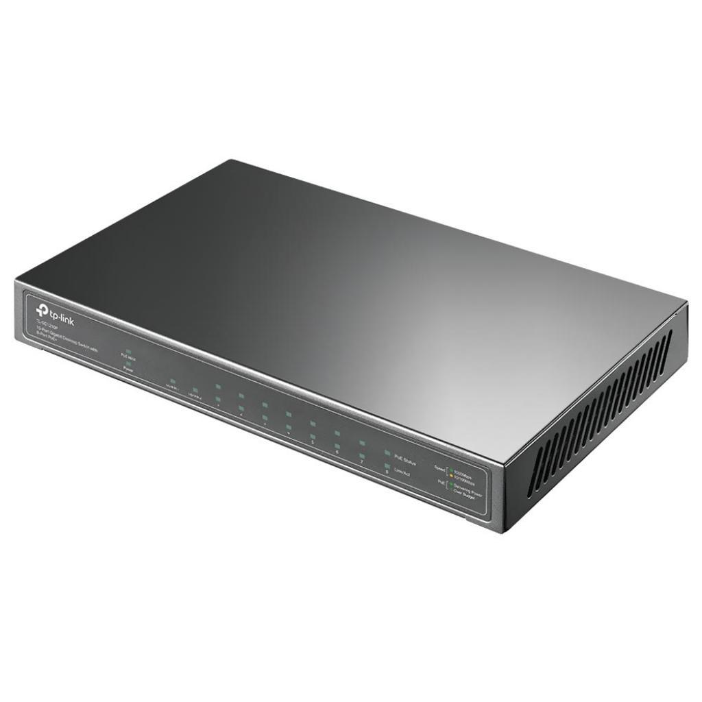 Hub 10 Portas Tp-Link TL-SG1210P 8P Gigabit PoE+ 1SFP