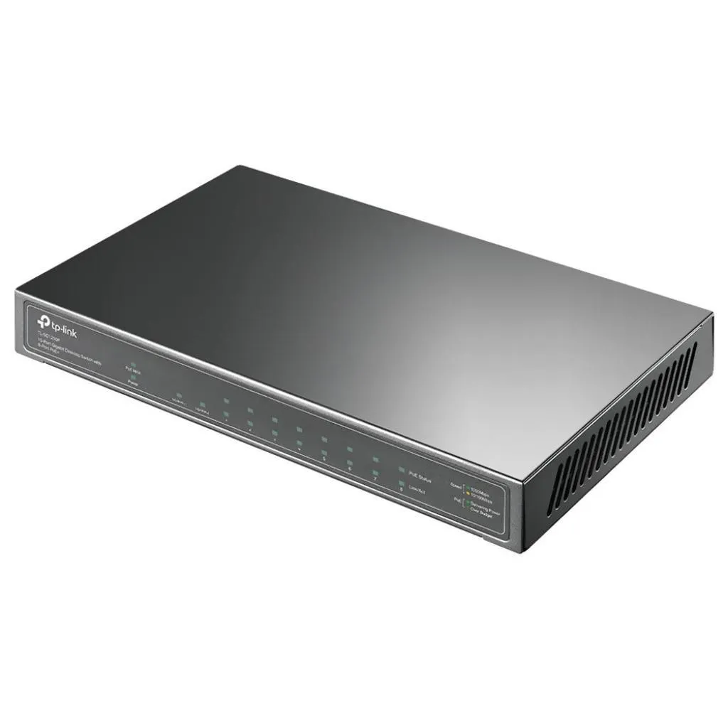 Hub 10 Portas Tp-Link TL-SG1210P 8P Gigabit PoE+ 1SFP