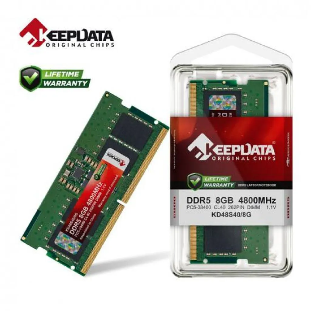 Memória Para Notebook DDR5 8GB 4800MHz Keepdata KD48S40/8G