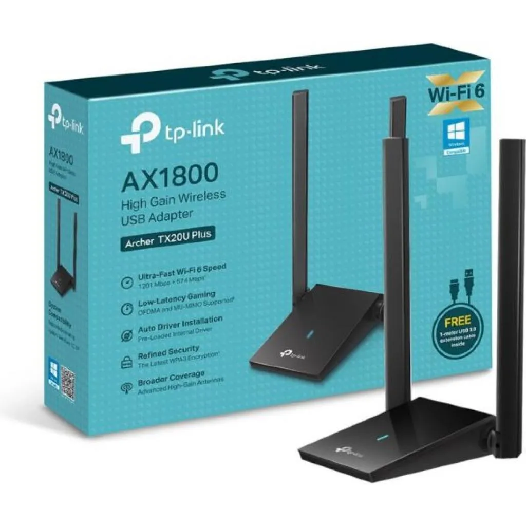 Adaptador USB Tp-Link Archer TX20U Plus AX1800 Wi-Fi 6 Dual Band