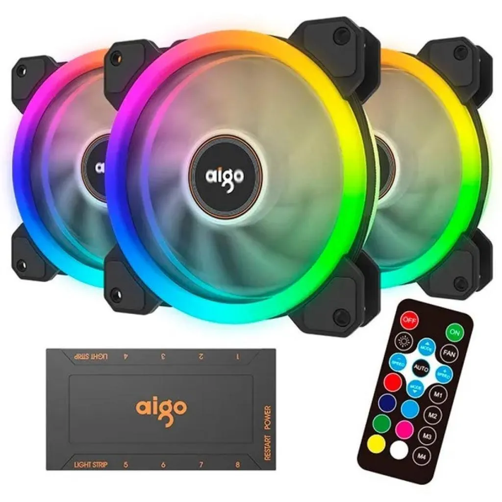 COOLER GAB. AIGO DR12 RGB KIT C/3 C/ CONTROLE PTO