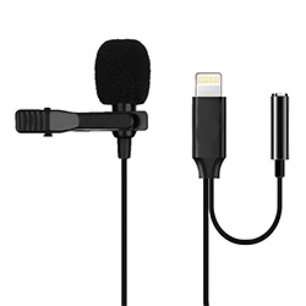Microfone De Lapela Satellite A-FONE35L Com Conector Lightning Preto