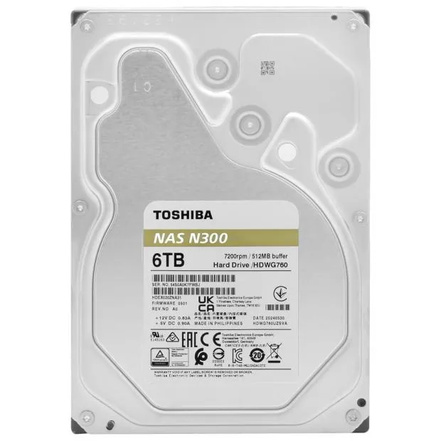 hd sata3  6tb toshiba n300 nas hdwg760xzsta