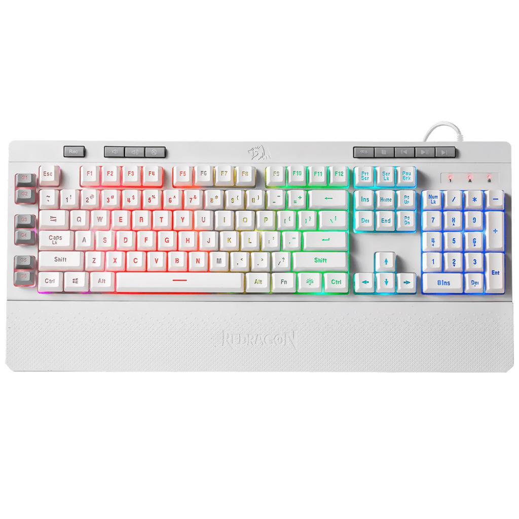 Teclado USB Redragon Shiva K512W RGB-1 Branco Inglês
