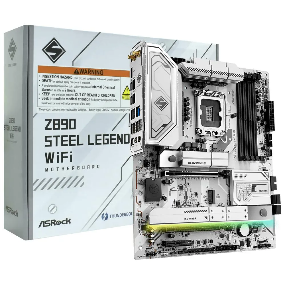 Anúncio: Placa Mãe ASRock Z890 Steel Legend Wi-Fi Socket LGA 1851 / DDR5