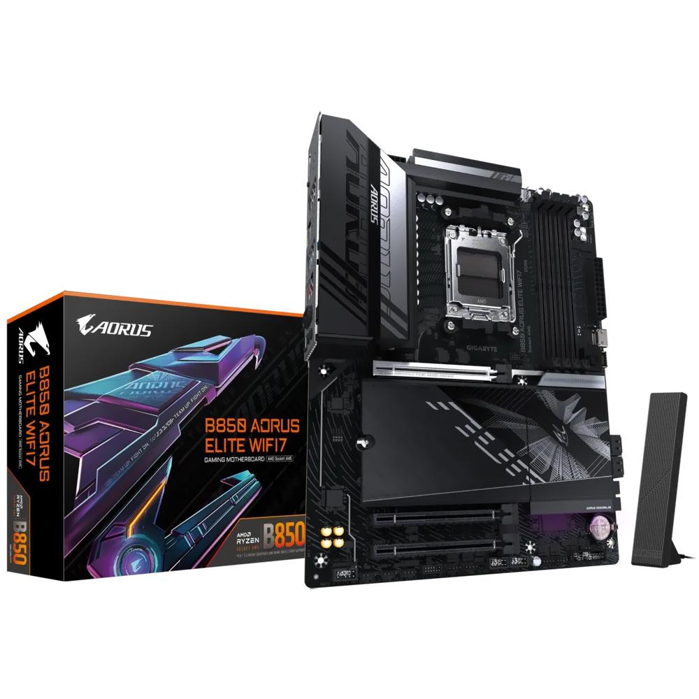 Placa-Mãe Gigabyte B850 Aorus Elite Wi-Fi 7, Soquete AM5, DDR5