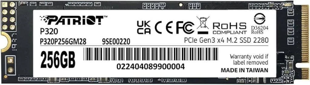 HD SSD M.2  256GB PATRIOT P320P256GM28 NVME