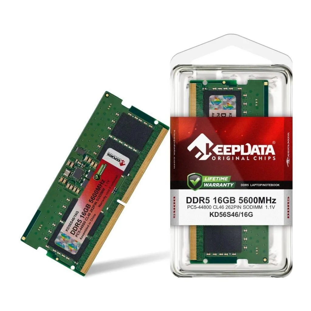 Memória Para Notebook DDR5 16GB 5600 Keepdata KD56S46/16G