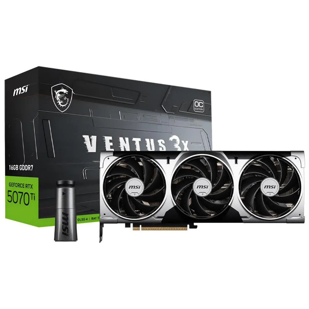 Placa de Video 16GB EXP. GF-RTX5070TI Msi Ventus 3X OC 912-V531-092