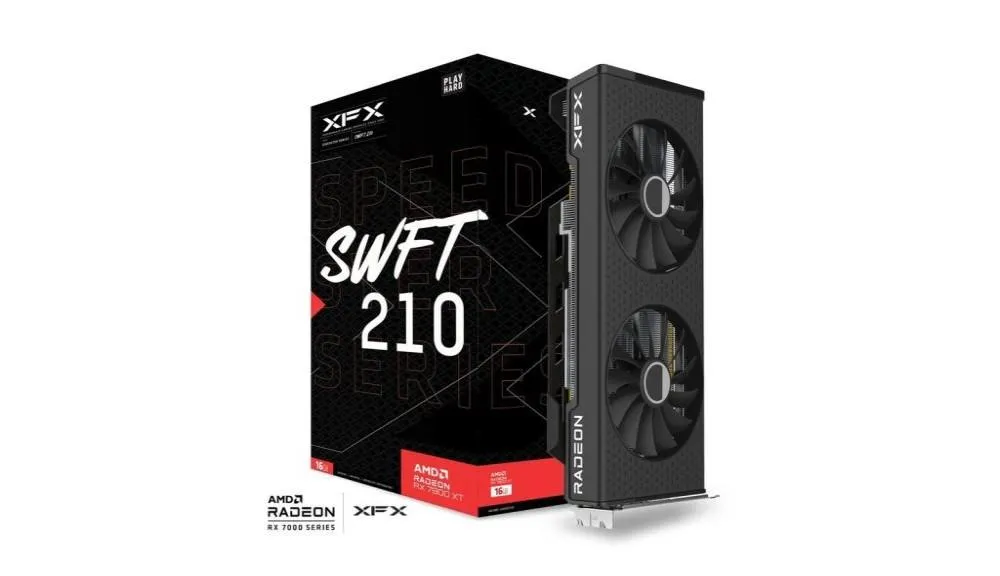 Placa de Video 16GB EXP. RX-7800 XT XFX Speedster SWFT210 RX-78TSWFTFP