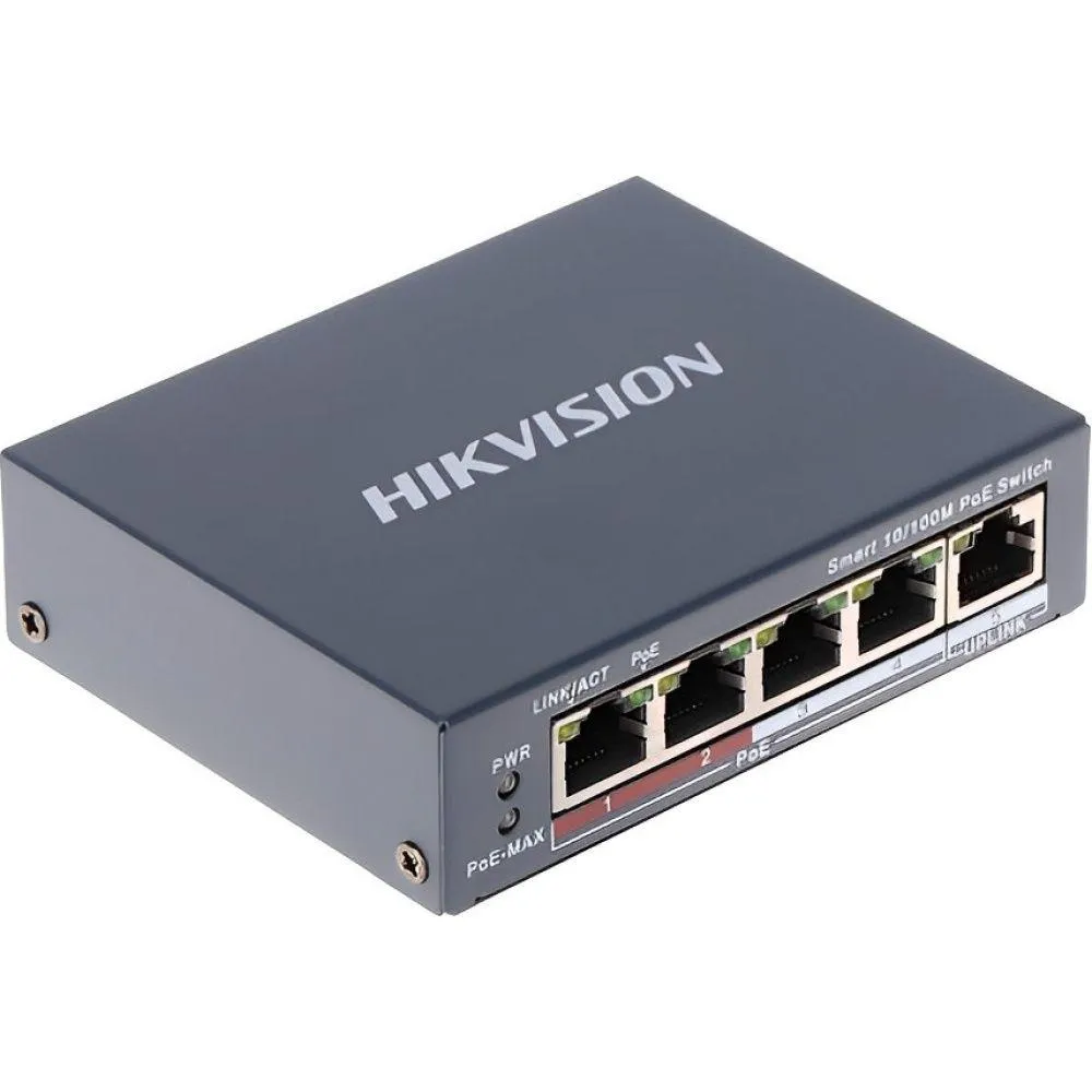 HUB 4 PORTAS HIKVISION DS-3E1105P-EI/M POE