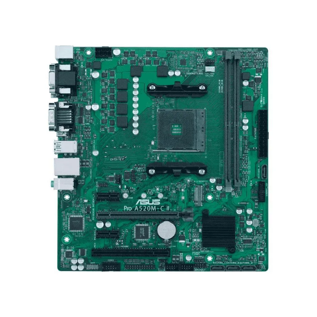 Placa Mãe Amd AM4 Asus A520M-C II/CSM Pro Micro Atx