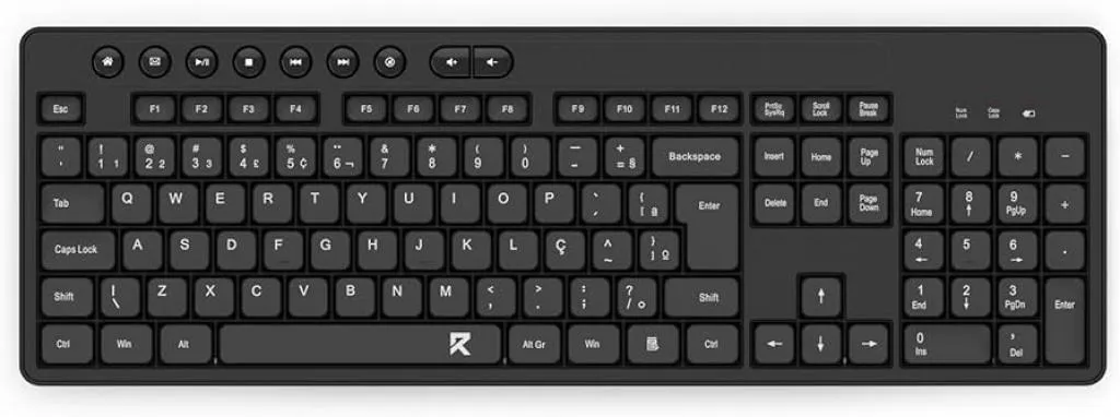 Teclado Sem Fio Redragon R Office BK-7094 USB Preto