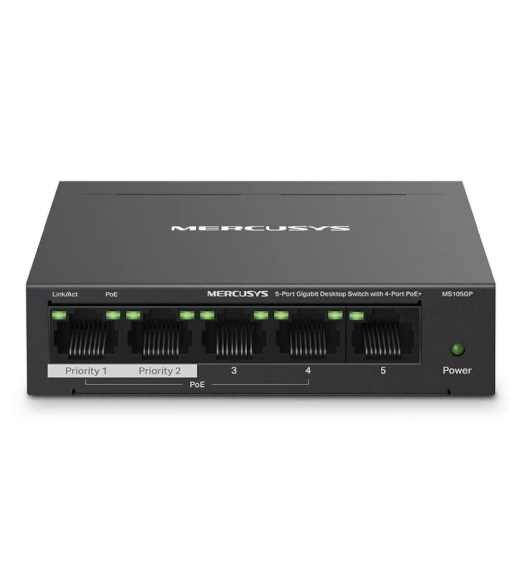 HUB  5 Portas Mercusys MS105GP 10/100/1000 POE+