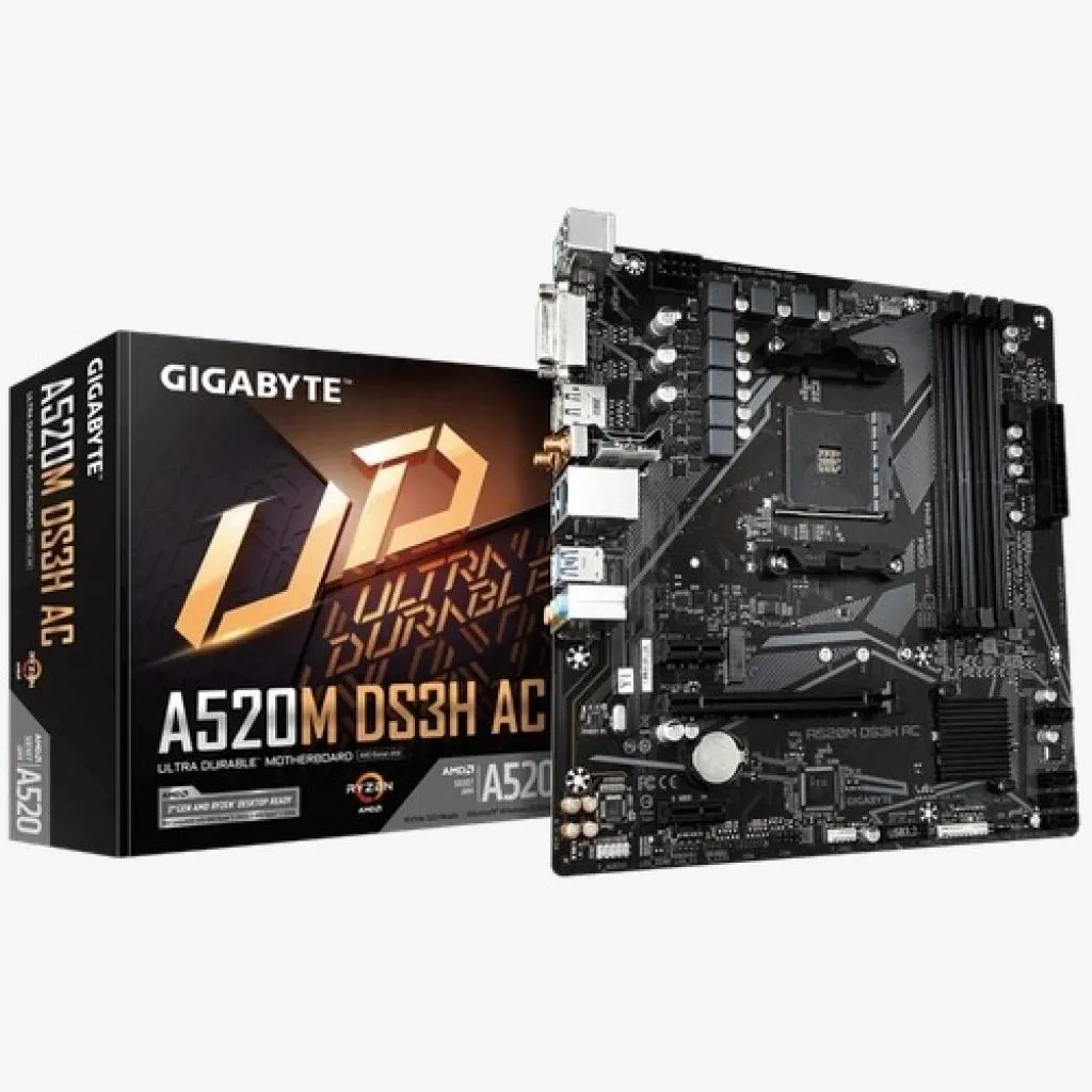 Placa mae Amd (Am4) Gigabyte A520m Ds3h Ac Wifi Ddr4