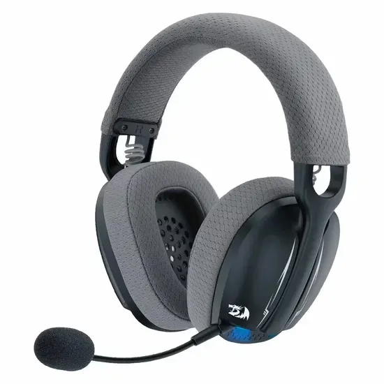 Anúncio: Fone Redragon Skuld Pro H878BG Led Sem Fio Usb Cinza/Preto